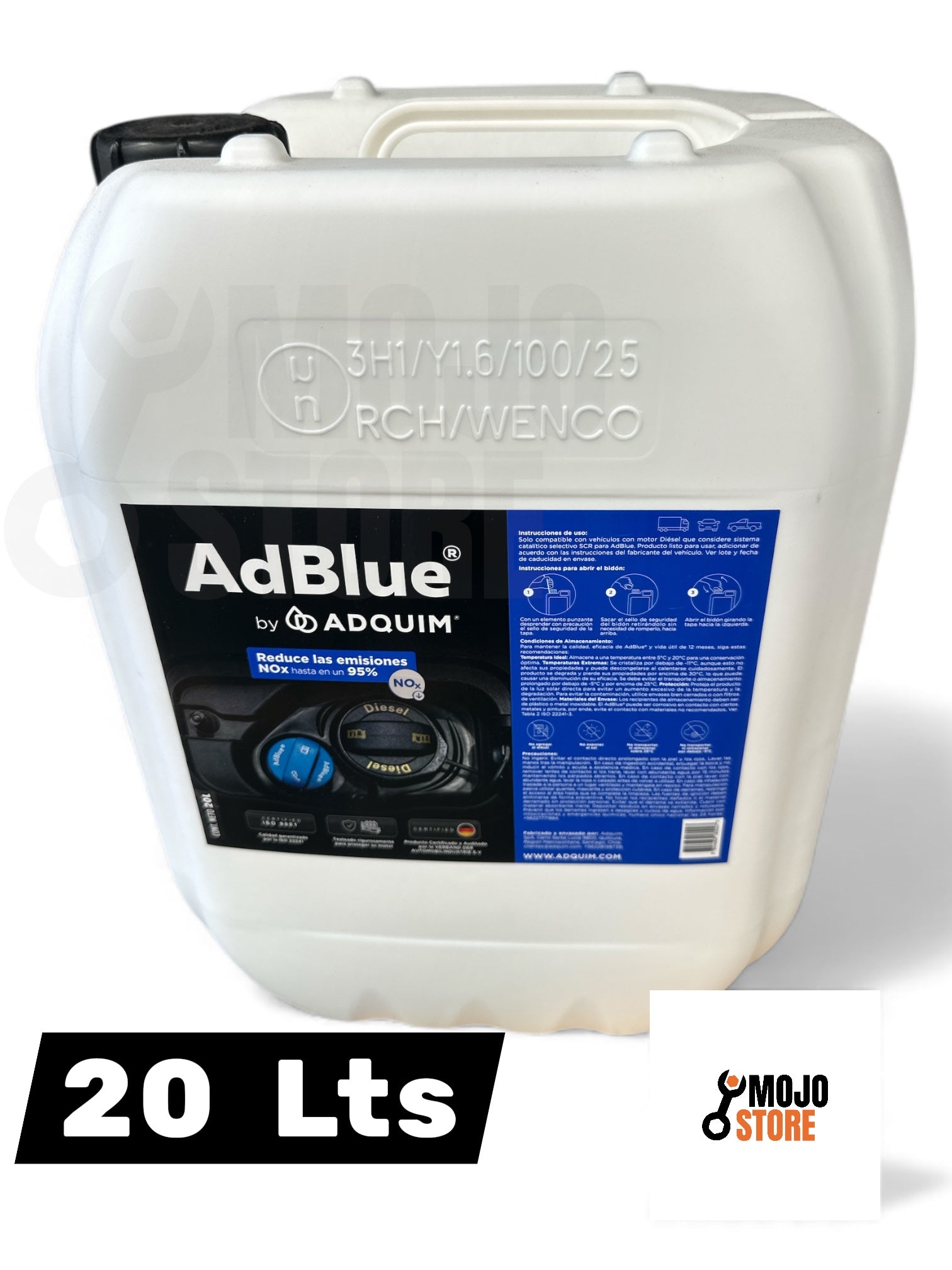 Aditivo AdBlue Urea 20L Euro VI Adquim Original | MOJOSTORE