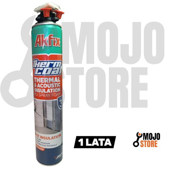 Espuma Poliuretano Proyectado Therm Coat Aislante Térmico Akfix 850ml aspersión en abanico