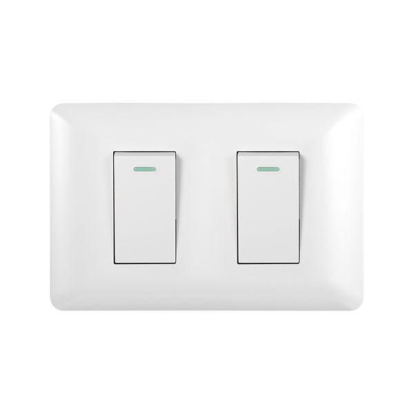 INTERRUPTOR DOBLE 9/12 10A 250V BLANCO CERTIFICADO SEC WANT