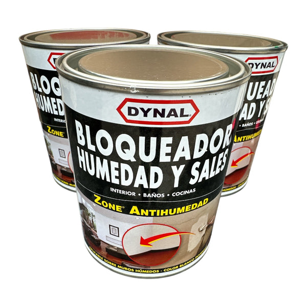 Bloqueador De Humedad y Sales  Dynal 1/4 de galon = 1 Litro . Zone Antihumedad.