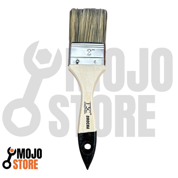 BROCHA 2 PULGADAS MANGO MADERA PROFESIONAL CERDA NATURAL F3C