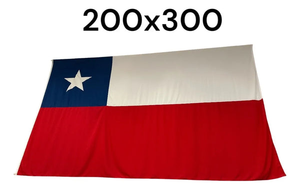 Bandera De Chile Alta Calidad Bordada Bistrech 100% Poliéster.