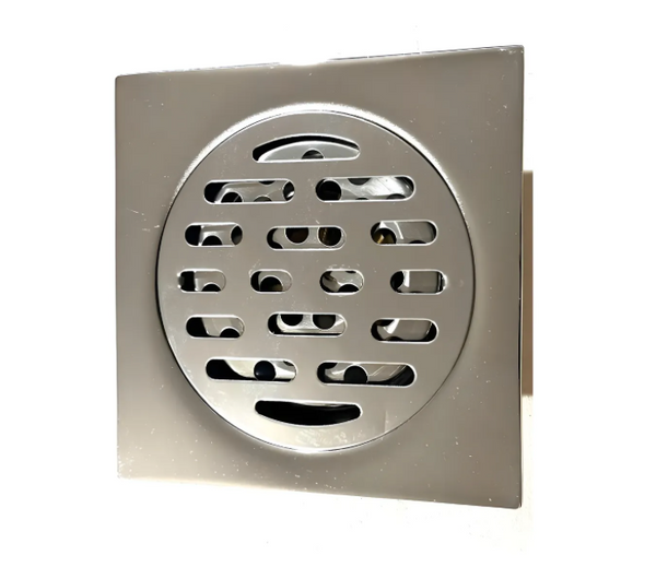 Rejilla Pileta Acero Inoxidable Redonda 10x10cm