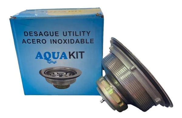 DESAGUE 4 Pulg. UTILITY ACERO INOXIDABLE LAVAPLATOS