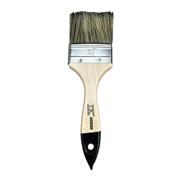 BROCHA 2,5 PULGADAS MANGO MADERA PROFESIONAL CERDA NATURAL F3C