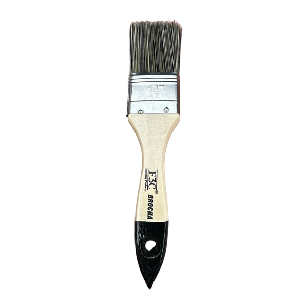 BROCHA 1,5 PULGADAS MANGO MADERA PROFESIONAL CERDA NATURAL F3C