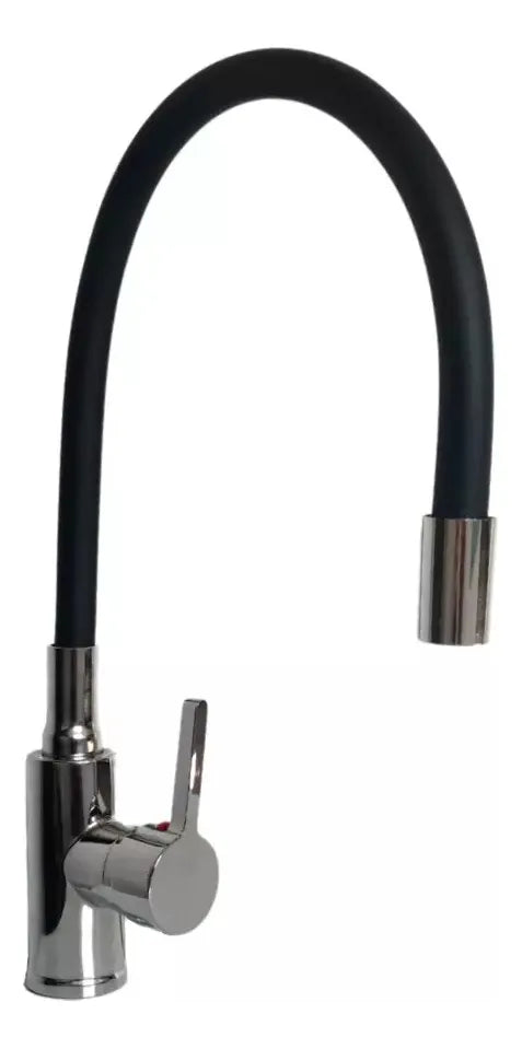 Llave Monomando Lavaplatos Cuello Negro Aquakit