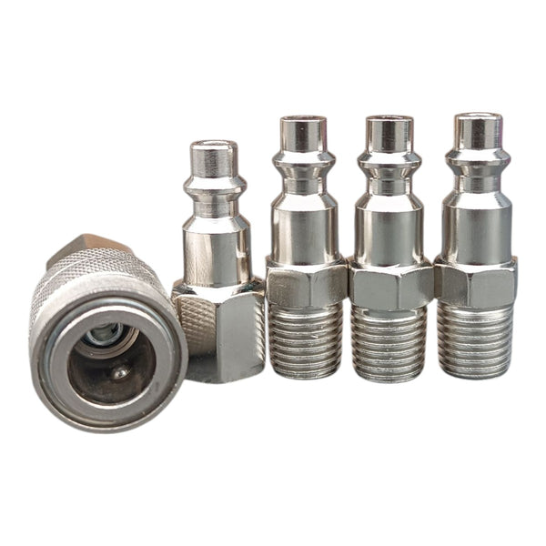 Set 5 conectores Acople Rapido Compresor Multimarca