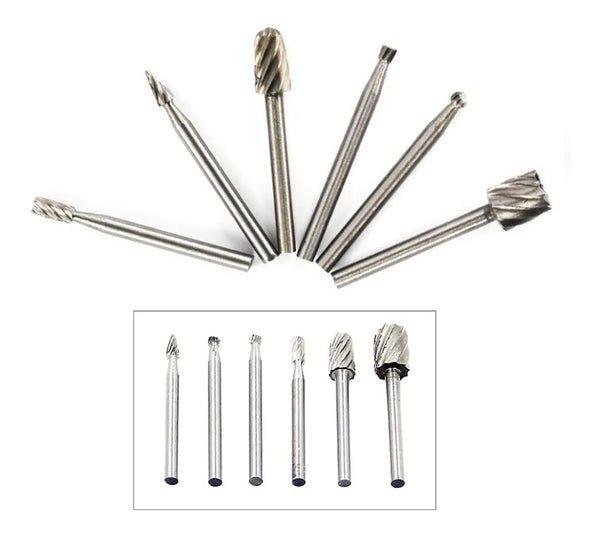 Set 6 Puntas Dremel Para Gravados y Desbaste Fresa Rotativa.