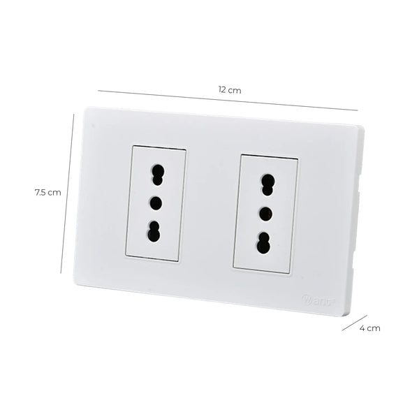 ENCHUFE DOBLE 16AMP CERTIFICADO SEC ITALIAN