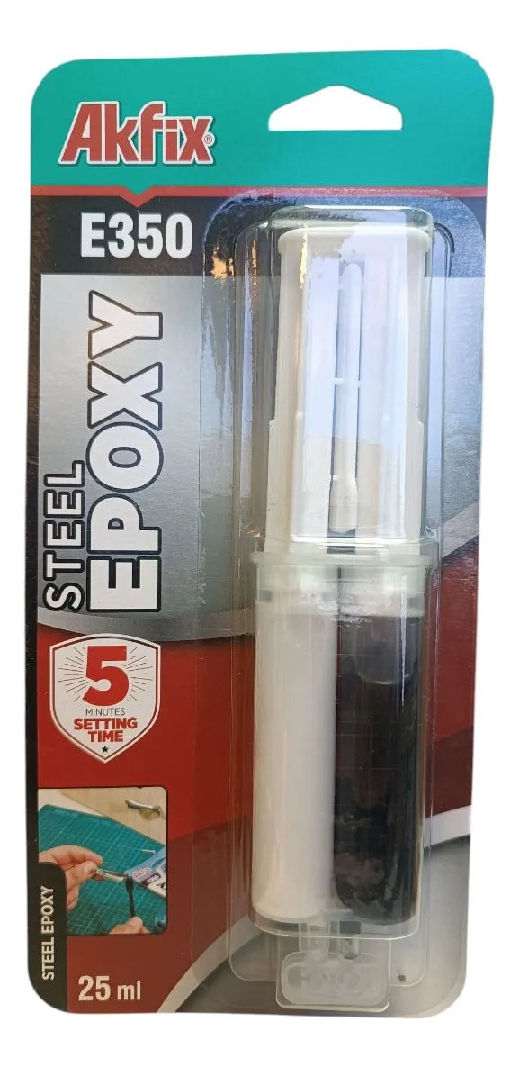 E350 Adhesivo Epoxi Para Acero Akfix 25 ml