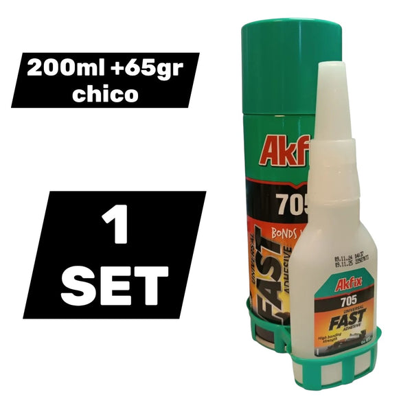 Kit de Adhesivo Akfix 705 Secado Rápido + Activador