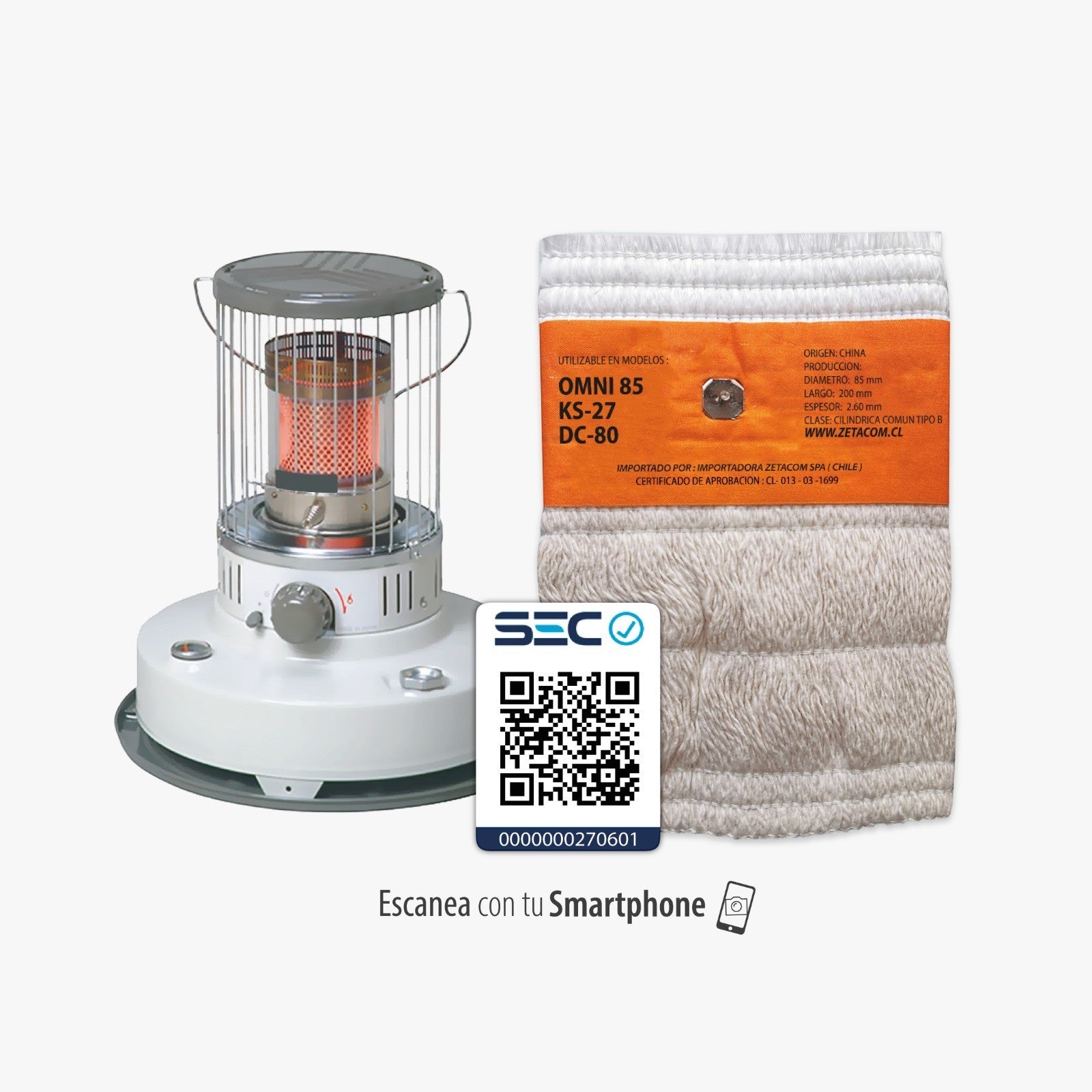 Mecha Para Estufa Toyotomi Ks27 Omni85 Dc80 CERTIFICADA SEC