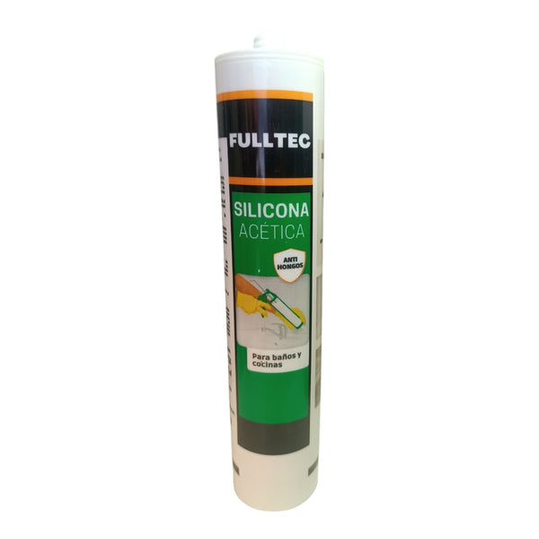 Silicona Acetica Tubo Baño Cocina Fulltec Con Fungicida