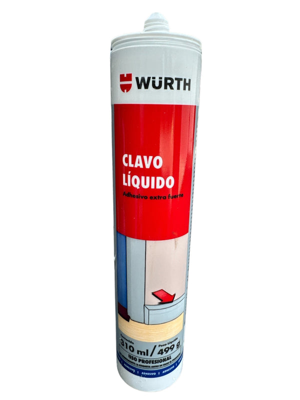 Adhesivo Montaje Profesional Wurth Clavo Liquido 310ml.